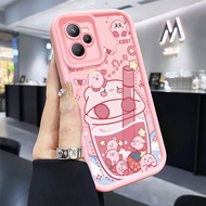 Casing hp for Realme C35 C33 C31 Narzo 50A Prime Case Cute milk tea Kasing Anti Fast Damaged Silicon