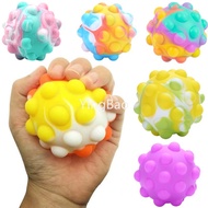 Squishy Toy Squishy Ball Pop It 3D Fidget Anti-Pressure Push Bubbles Silicone Decompression Sensory Squeeze