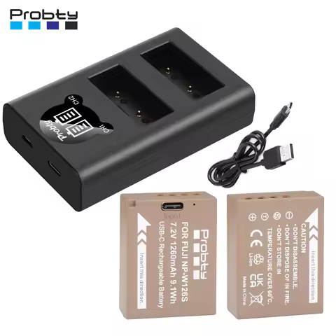 NP-W126 NP-W126S W126S USB-C Rechargeable Camera Battery For Fujifilm X-T3 X-T2 X-T1 X-A5 X-E3 X-E2 