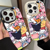 Winnie Bear and Friend Phone Case Compatible for IPhone 7 8 Plus 11 13 12 14 15 Pro Max XR X XS Max SE 2020 Shock Absorbing TPU Soft Case Metal Frame Large Hole