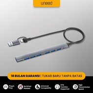 STOK ADA UNEED USB Hub USB A - Type C to 7 Port USB A 3.0 5Gbps – UUH107CA