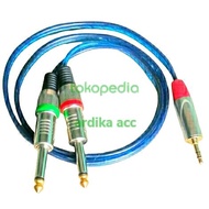 kabel audio 2jack akai mono to 1jack mini stereo 3,5 male aux 3 meter