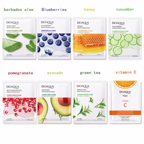 BIOAQUA Pomegranate Facial Mask Improved Drying Moisturizing Aloe Shrinking Pore Honey Moisturizing 