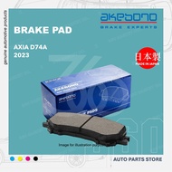 OIriginal AKEBONO Brake Pad Perodua Axia 2023 D74A A300
