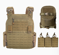 UNIONTAC quick release vest set Plate Carrier Vest with Mini Hydration Bag and triple pouch