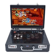 14" Screen Portable Arcade Game Console, Plug and Play Game Machine, Metal Case with Lock, Support D
