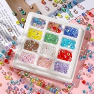 St.kunkka 50Pcs 4mm 6mm Glass Beads Iridescent Crystal Round Beads for DIY Necklace Bracelet Making