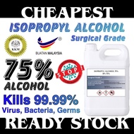 Cheapest 5L Isopropyl Alchohol IPA 75 Surface Sanitizer Rubbing Alcohol Non Sticky Fragrance Free 消毒水