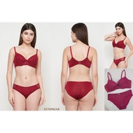 ST YVES Women's Underwire Bra Set 3/4 Cup Thin Foam 34A 34B 36A 36B 38A 38B Underwire Mix Lace Under