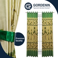 HIJAU Tulip Flower Blackout Curtains with 6 Waves, 8 Waves, Green | Door Window Curtains