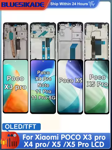 OLED For Xiaomi Poco X3 Pro LCD M2007J20CG Touch X5 5G Screen Digitizer Assembly For Poco X4 Pro X5 
