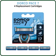 DORCO Pace 7 Replacement Cartridges – 7-Blade Razor System (4pcs)