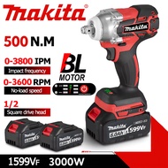 Makita Cordless Impact Wrench 1599V 500Nm High Torque | Buka Tayar Kereta | 3000W Brushless Car Whee