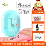 threetrees DIY Customized Name Stamp For Kids Student's Name Seal Nurse Teacher Name License Stamp Clothes Waterproof Name Sticker Name Chop Seal （Will Not be Washed Off）儿童名字衣服防水印章