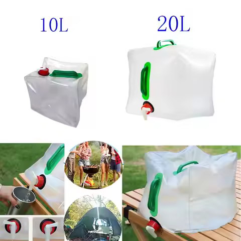 10L/20L Collapsible Water Bag Foldable Water Carrier Bucket Outdoor Water Container for Camping Hiki