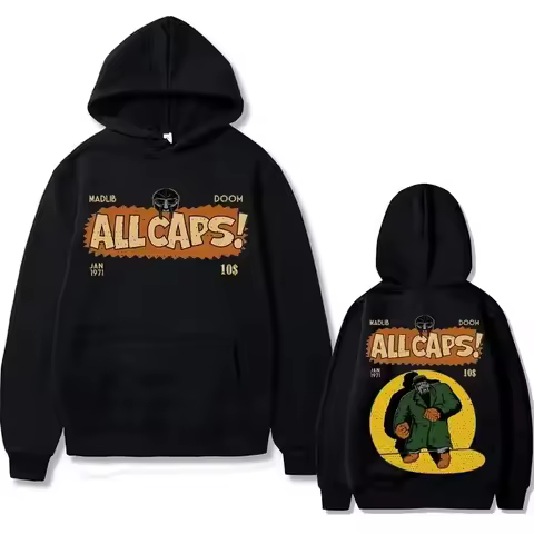 Madlib Doom Printed Hoodie Pullover Singer Madvillain Mf Doom Amazing Hoodie Men's and Women's Hip H