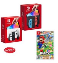 任天堂 - 套裝 Switch OLED 遊戲主機 白色+NS Mario Party Superstars 瑪利歐派對 超級巨星