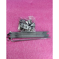 (98K) KAZUYA CHROME SPOKES SIZE 10x120 CHROME spokes