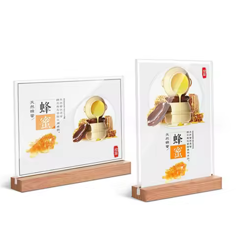 A4/A5/A6 Table Top Acrylic Sign Holder Stand Double Sided Clear Picture Frames Sign Holder Menu Reci