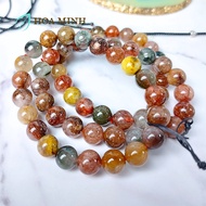 Vòng đá Thạch Anh Tóc tam tài size 9.2 li Thạch Anh Tóc Đỏ Thạch Anh Tóc Vàng Thạch Anh Tóc Xanh | H