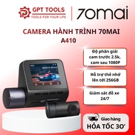 70mai A410 dash cam 2 front and rear cams - HDR technology - 24/7 parking monitoring mode