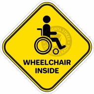Wheelchair INSIDE VINYL Sticker
