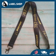 [PENGHANTARAN LAJU ] BOEING 787 Lanyard Boeing Student pilot Pilot Lanyard Boeing Lover Aviation Lov