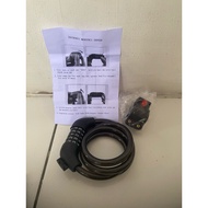 5-Digit Number Code Bicycle Lock - Black