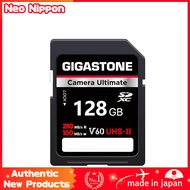 GIGASTONE SD Card 128GB UHS-II V60 U3 SDXC Ultra High-Speed Memory Card, Maximum 280MB/s, 4K UHD Vid