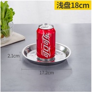 304 Stainless Steel Plate Stainless Steel Round Plate Dish Plate Canteen Dinner Plate Flat Plate Pla