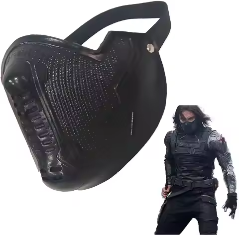 Winter Soldier Mask, Bucky Barnes, James Buchanan, Superhero, Latex Cosplay, Halloween Party Prop, C