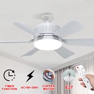 40W Fan Light With Smart Remote Control Ceiling Light Fan Led Bulb E27 Fan Lamp For Bedroom Living R