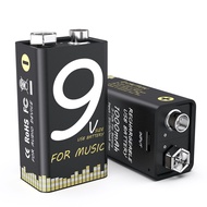 9V Battery,USB Rechargeable 9Volt Lithium Batteries 1000mAh,Long Lasting LI-ion Batteries, No Memory