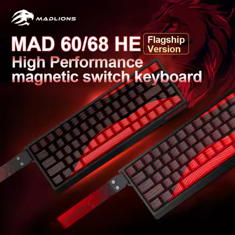 FGG MADLION MAD 60HE Magnetic Switch Mechanical Keyboard Gaming Wired Keyboard Custom MAD 68HE Espor