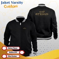 Etihad Airways Merchandise Jacket MS8 Maskapai Jacket Custom Varsity Jacket