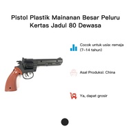 Pistol Plastik Mainan Besar Peluru Kertas Jadul 80 Dewasa