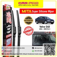 Volvo S40 2004 - 2005 Mk II 1 Pair MITA SILICONE COATING Aero Front Wiper Blade TWIN Set 26'' & 19''