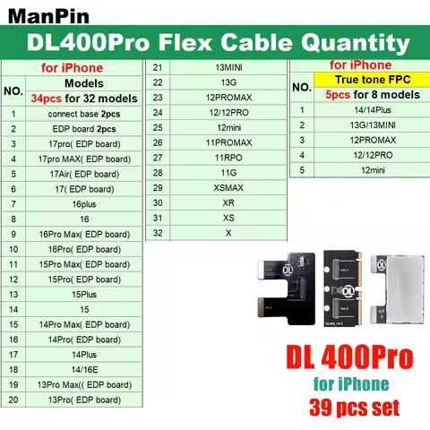 DL400Pro Flex Cable Extention FPC For iPhone 17Pro Max 16 iPad iWatch Smart Screen Tester Display To