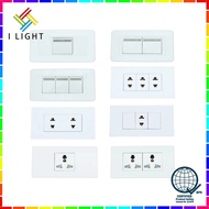 Wide series universal outlet Wall socket 1gang 2gang 3gang outlet 1way 3way switch with LED