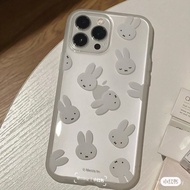 Full Screen Rabbit Miffy Phone Case for Apple iPhone 11promax 12 13 14 pro max 13promax 14plus 7 8plus xr xs max 12pro Transparent Protective Case