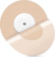 Libre 2 Sensor Covers Waterproof, 20pcs CGM Adhesive Patches for Libre 2 Flexible 14 Days Tapes Without Hole in The Center, Beige