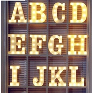 READY STOCK MALAYSIA led Night Lamp English Letter Alphabet Sign Light huruf berlampu decoration par