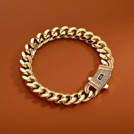 Stainless Steel Cuban Chain Titanium Steel Men Women Six-Sided Grinding Hip-Hop Style Thick Chain El