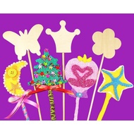 BUNDLES OF 5 : Wooden Wands DIY Craft - Suitable To Use With Clay, Markers, Crystal Stickers
