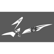 Custom transparent Beat pop striping Sticker with Medusa 666 motif