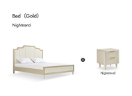 Bunise เตียงไม้แท้ผ้าผสม สไตล์มินิมอลโมเดิร์น สำหรับห้องนอนหลักและห้องนอนรอง สี/ขนาดเลือกได้ รุ่น Z8