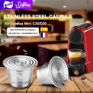 【i Cafilas】[HFG01] Refillable Coffee Capsule Reusable Filter Pod Tamper Crema for Nespresso Inissia Lattissima