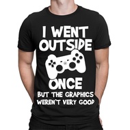 I Went Outside Once Video Game Controller Gaming Mens  T-Shirts Top #TA-89
