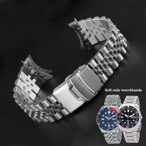 For Casio Duro MDV-107-1A MDV-106 Strap Marlin Replacement Diving Metal Curved End Stainless Steel W