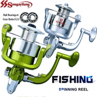 Sougayilang Fishing Reel 6BB Spinning Fishing Reel 1000-4000 2 Colors 5.2:1 Carp Fishing Tackle Reel for Freshwater Fishing Reel